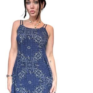 Bandana flowy festival mini spaghetti strap sundress for summer